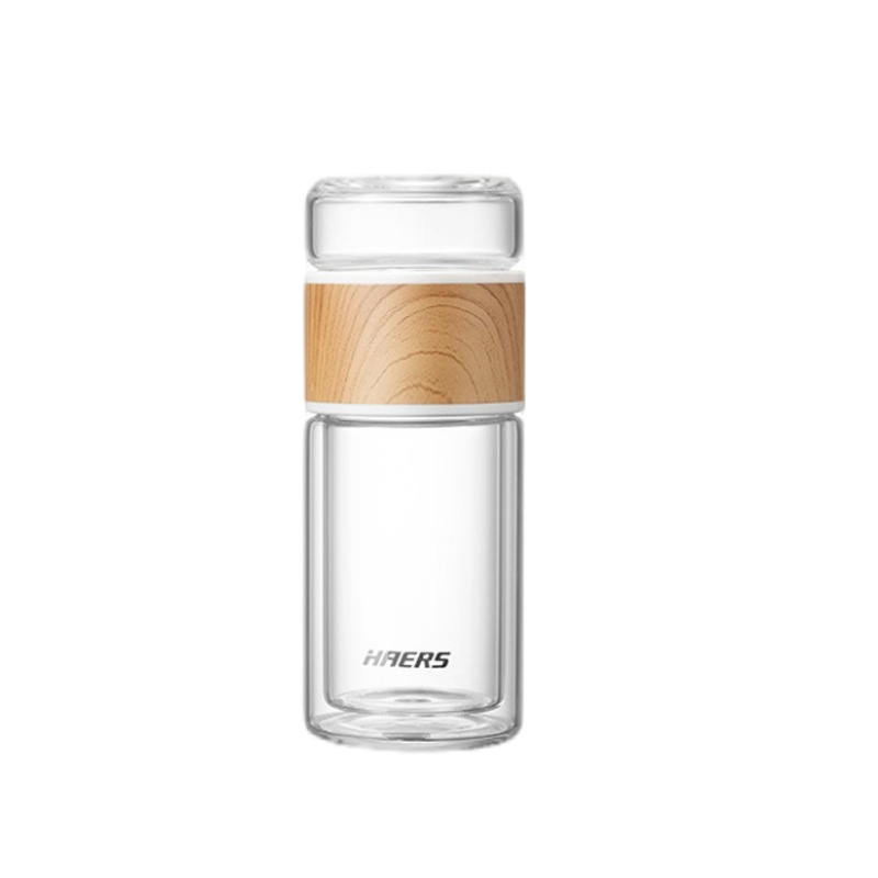 哈尔斯（HAERS） 简约茶水分离玻璃杯240ml HBW-240-8（单位：个） 白色